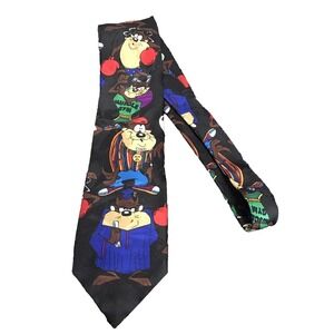 Looney Tunes 1993 Vintage Taz Tie, Warner bros Caveman Tasmanian 100% Polyester
